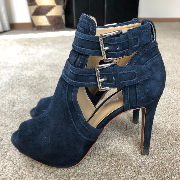 michael kors blue suede shoes